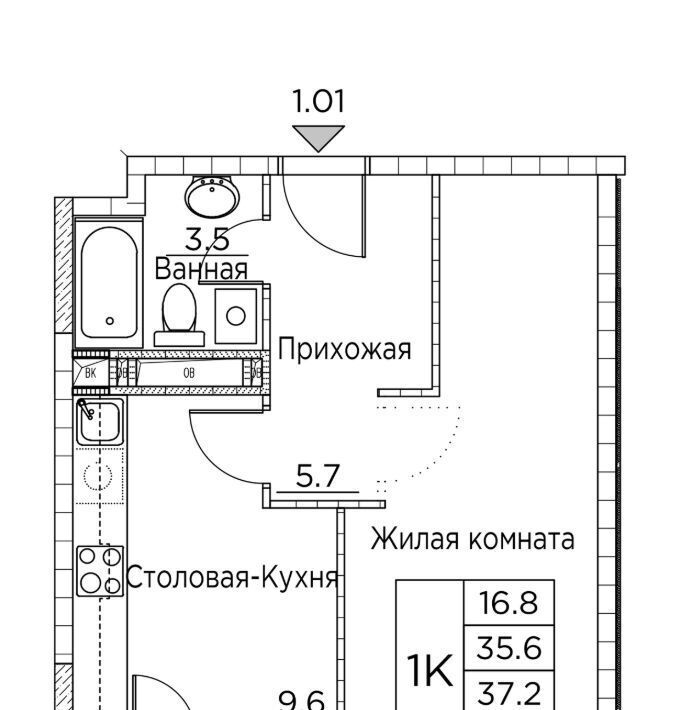 квартира г Владивосток р-н Ленинский ул Расула Гамзатова 7к/2 фото 1