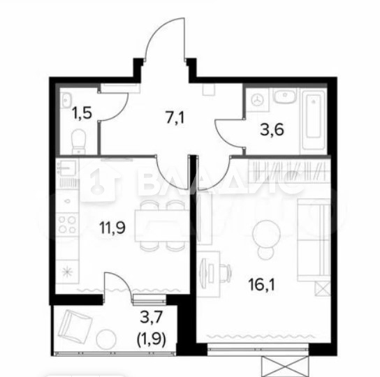 квартира г Москва ш Ленинградское 228к/6 Молжаниново МЦД-3 фото 6