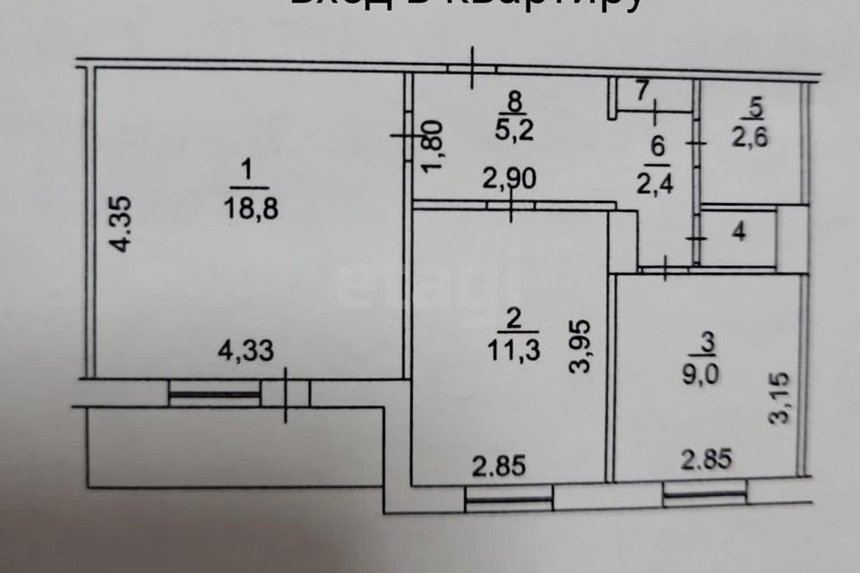 квартира г Кемерово пр-кт Октябрьский 97 Кемеровский городской округ фото 8