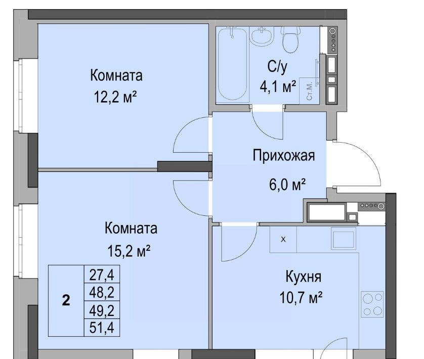 квартира г Ижевск р-н Первомайский пер Ботеневский 30к/1 фото 1