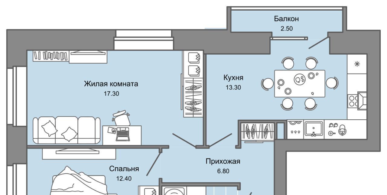 квартира г Пермь р-н Дзержинский Заимка ЖК Камаполис фото 1