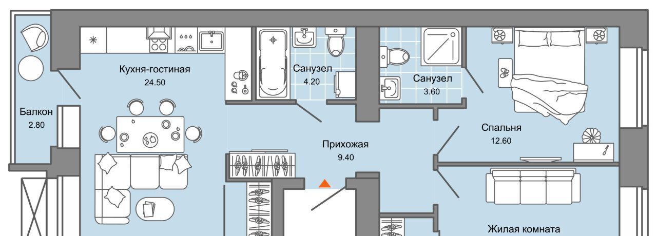 квартира г Пермь р-н Дзержинский ул Дзержинского 31а фото 1