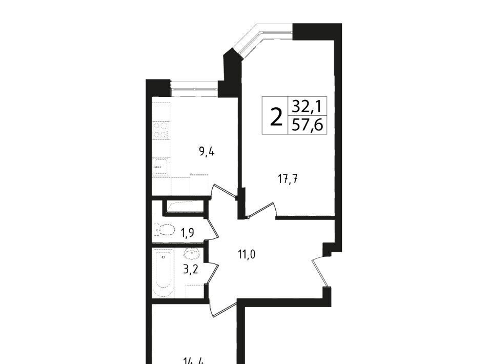 квартира городской округ Одинцовский г Звенигород мкр 3 13 Крёкшино фото 1