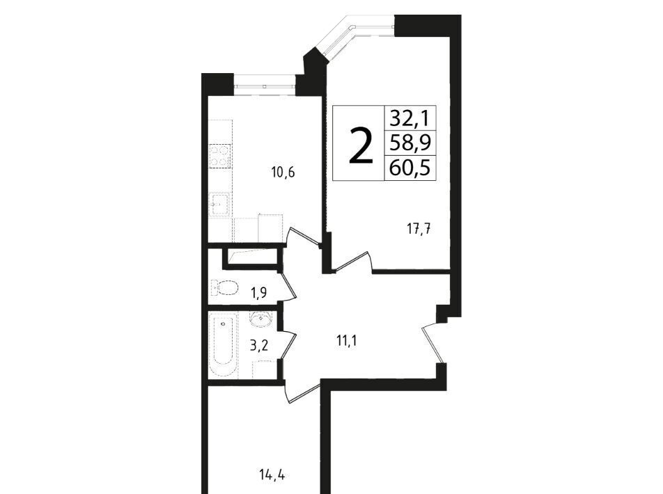 квартира городской округ Одинцовский г Звенигород мкр 3 13 Крёкшино фото 1