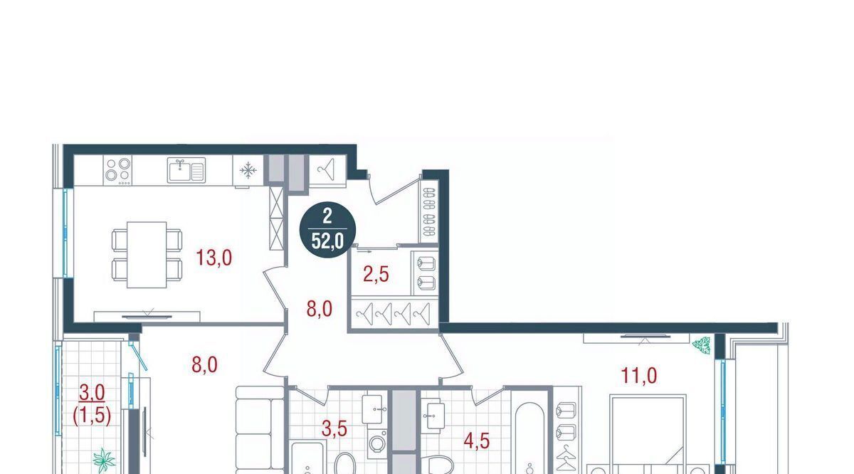 квартира г Москва метро Кантемировская ул Севанская 62с/2 фото 1