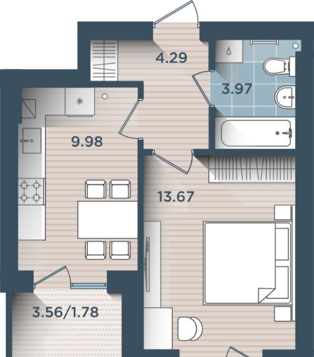 квартира г Калининград р-н Центральный ул Сержанта Мишина 81к/3 фото 1