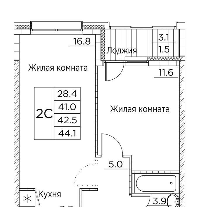 квартира г Владивосток р-н Ленинский ул Расула Гамзатова 7к/2 фото 1