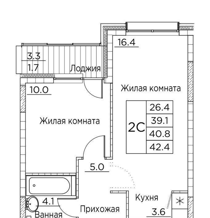 квартира г Владивосток р-н Ленинский ЖК «Гринхилс» фото 1