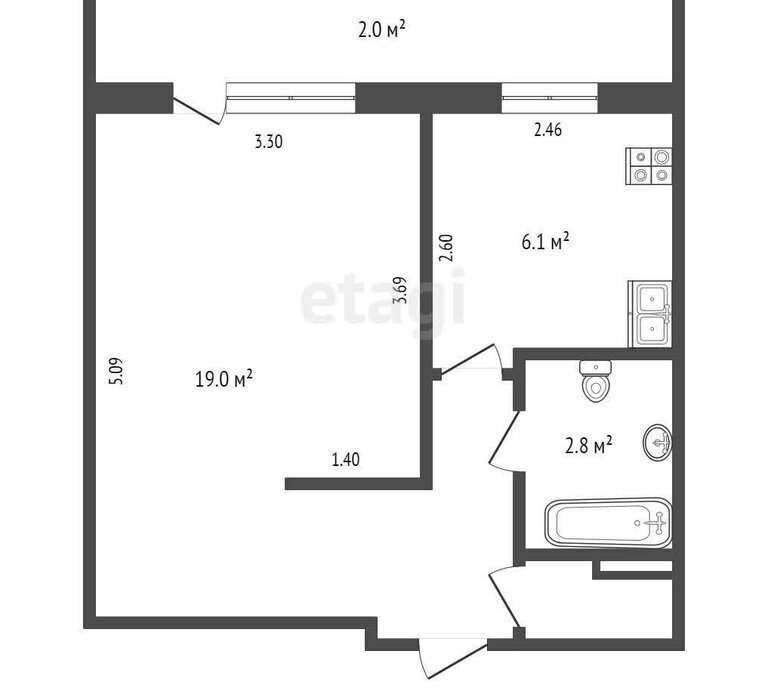 квартира г Набережные Челны пр-кт Сююмбике 86/43 фото 27