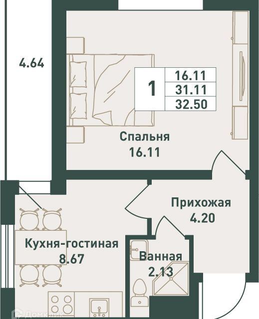 квартира р-н Всеволожский 1-й микрорайон, 10А фото 1