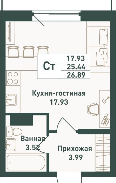 квартира р-н Всеволожский 1-й микрорайон, 10А фото 1