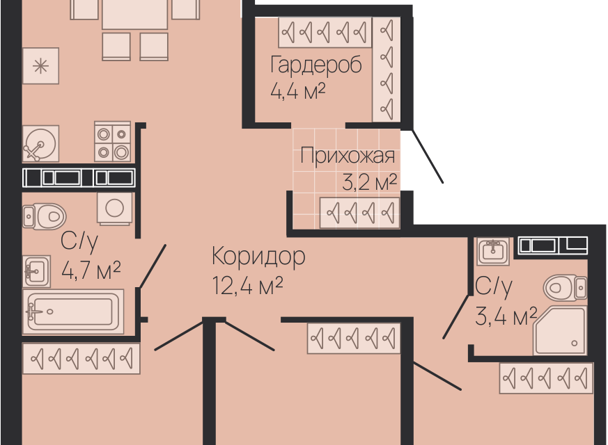 квартира г Нижний Новгород городской округ Нижний Новгород, жилой комплекс Резиденция фото 1