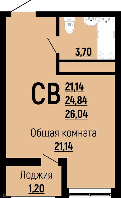 квартира г Краснодар ул Заполярная 39к/1 муниципальное образование Краснодар фото 1