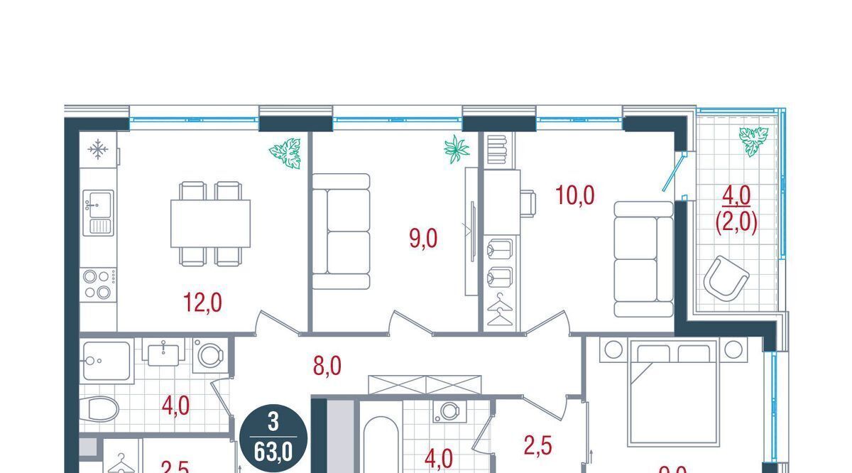 квартира г Москва метро Кантемировская ул Севанская 62с/2 фото 1