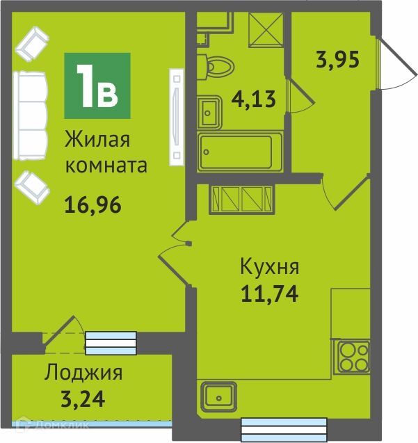 квартира р-н Медведевский пгт Медведево ул Дмитрия Средина 7 фото 1