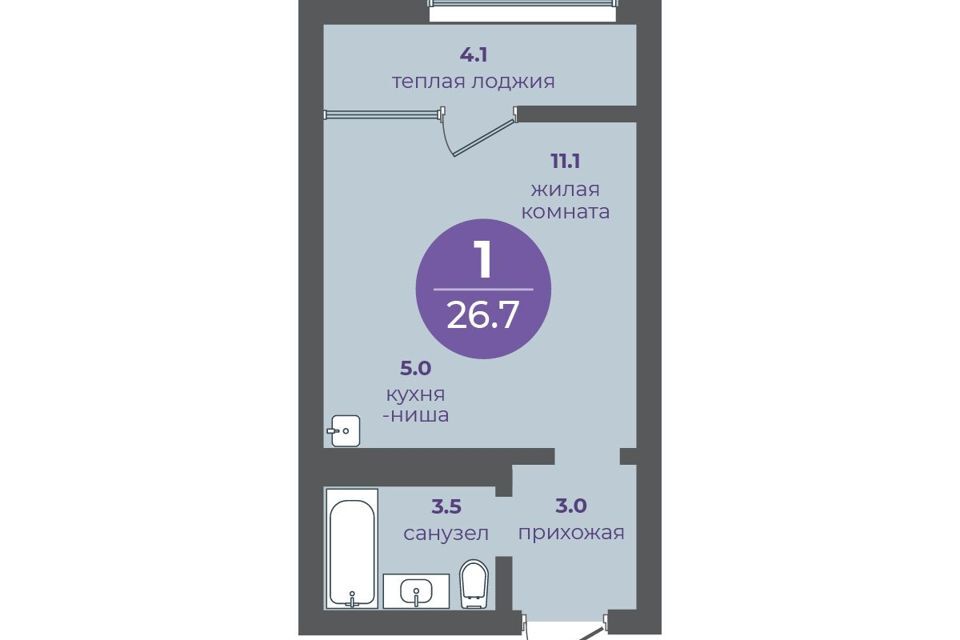 квартира г Красноярск ул Кутузова городской округ Красноярск фото 1