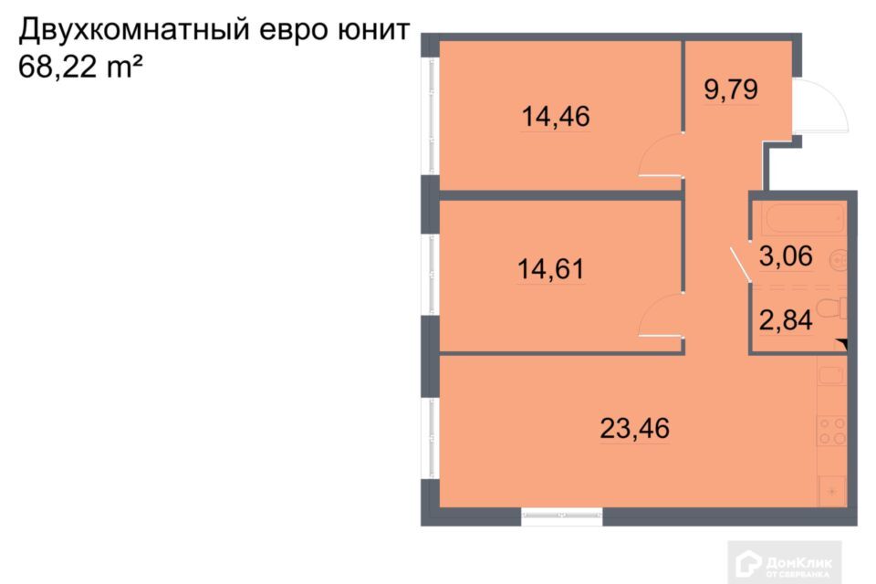 квартира г Санкт-Петербург пр-кт Большевиков 3 Невский район фото 1