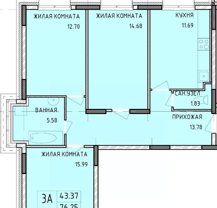 квартира г Тула р-н Центральный ул Рязанская 21 фото 1