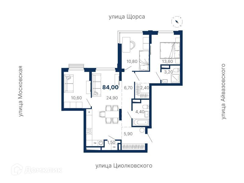 квартира г Екатеринбург ул Мартовская 249 Екатеринбург, муниципальное образование фото 1