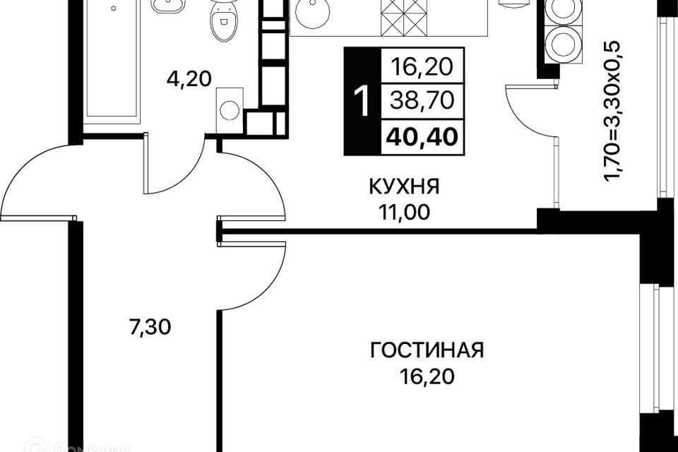 квартира г Ростов-на-Дону городской округ Ростов-на-Дону, жилой комплекс Полёт, 6к 1 фото 1