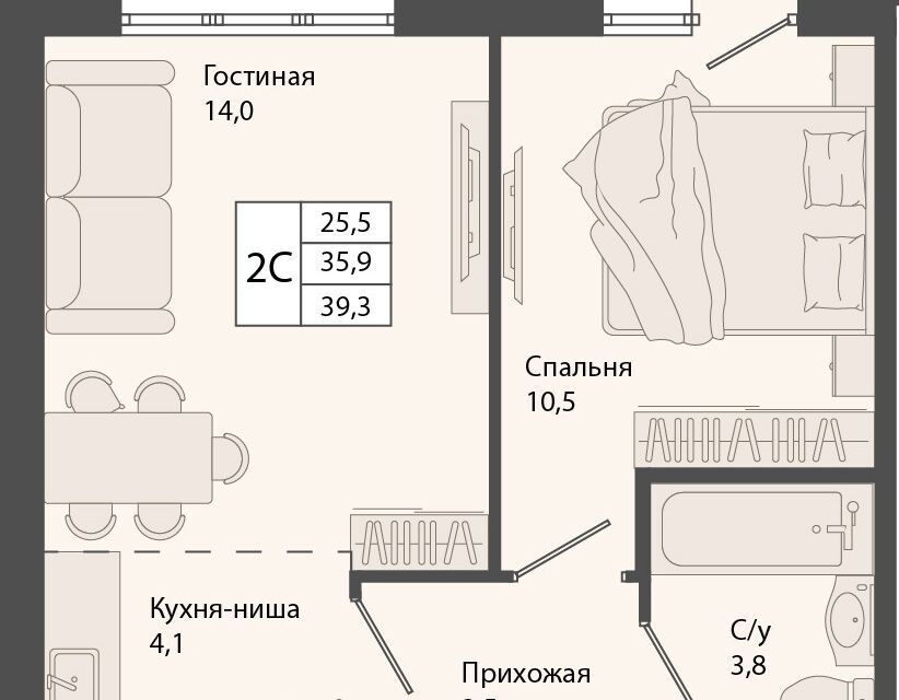 квартира р-н Новосибирский рп Краснообск жилой комплекс Родина фото 1