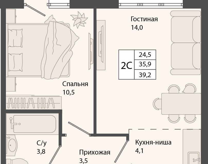 квартира р-н Новосибирский рп Краснообск жилой комплекс Родина фото 1