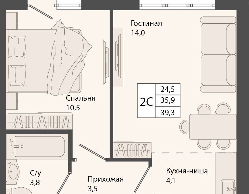 квартира р-н Новосибирский рп Краснообск жилой комплекс Родина фото 1