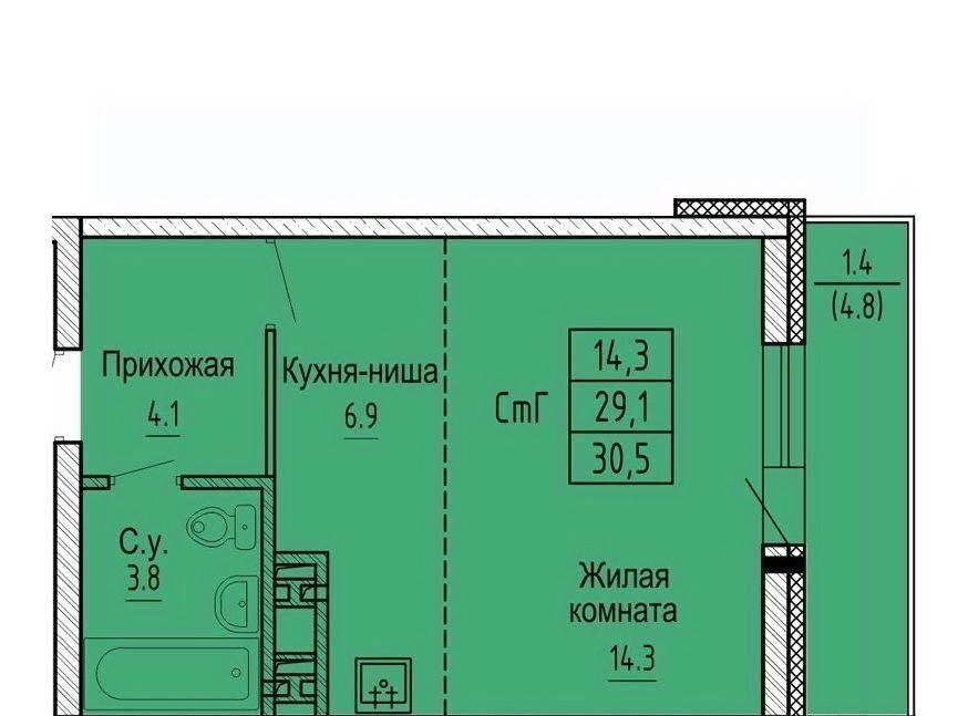 квартира г Новосибирск ул Бородина 54 Площадь Маркса фото 1