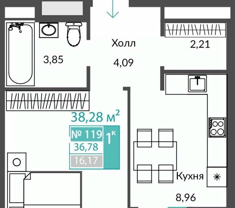 квартира р-н Симферопольский с Чистенькое фото 1