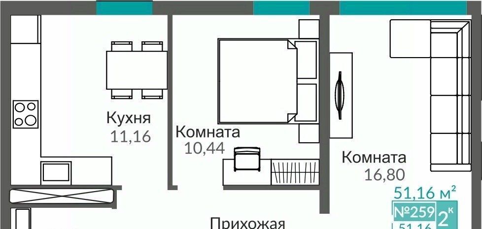 квартира г Симферополь р-н Киевский Крымская Роза ЖК «Абрикос 2» фото 1