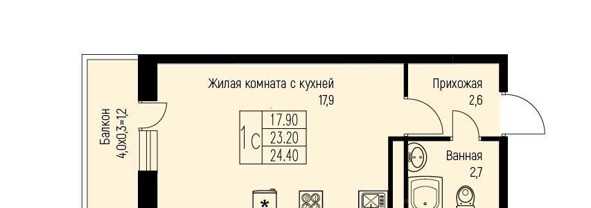 квартира г Краснодар п свх Прогресс п Березовый ЖК Прогресс муниципальное образование фото 1