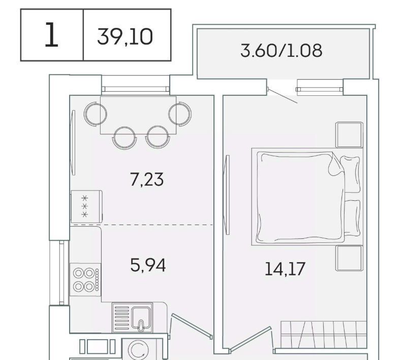 квартира р-н Всеволожский г Мурино ул Графская 6к/3 Девяткино фото 1