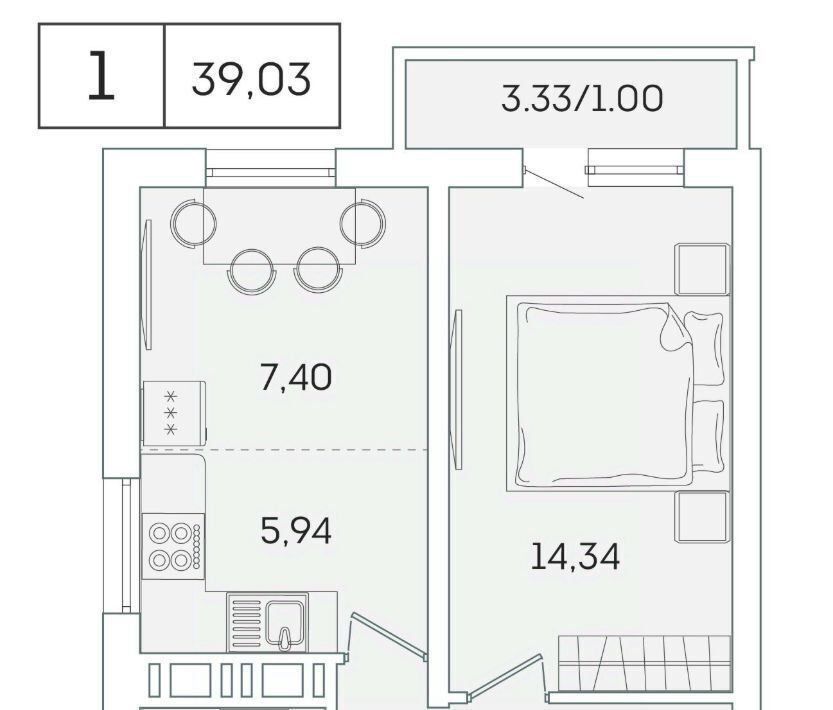 квартира р-н Всеволожский г Мурино ул Графская 6к/4 Девяткино фото 1