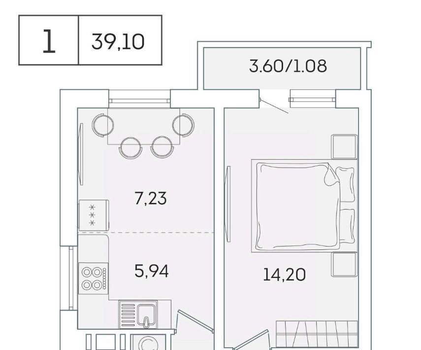 квартира р-н Всеволожский г Мурино ул Графская 6к/4 Девяткино фото 1