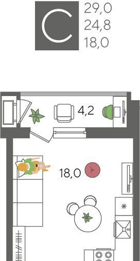 квартира г Краснодар р-н Карасунский ул Новороссийская 102/8к 5 фото 1