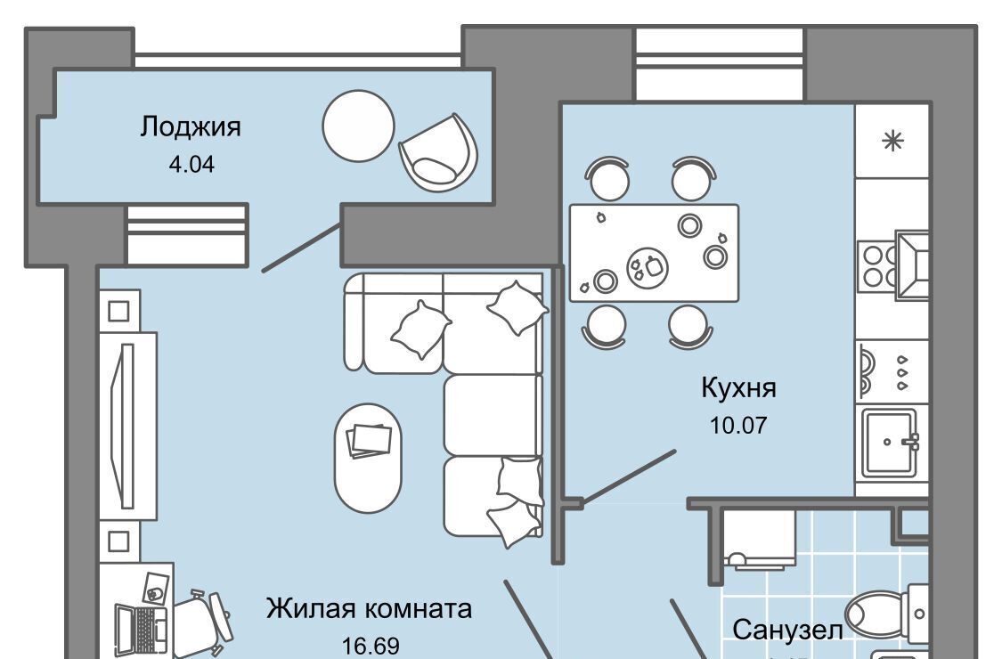 квартира г Ульяновск р-н Засвияжский Город Новаторов жилой комплекс, 1 фото 1