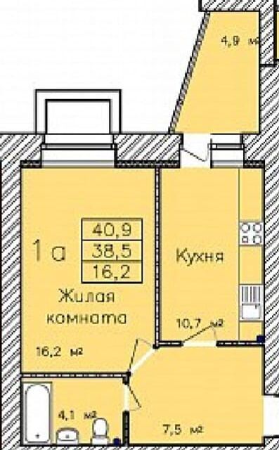 квартира г Тамбов ул Сабуровская 1б Тамбовский район фото 4