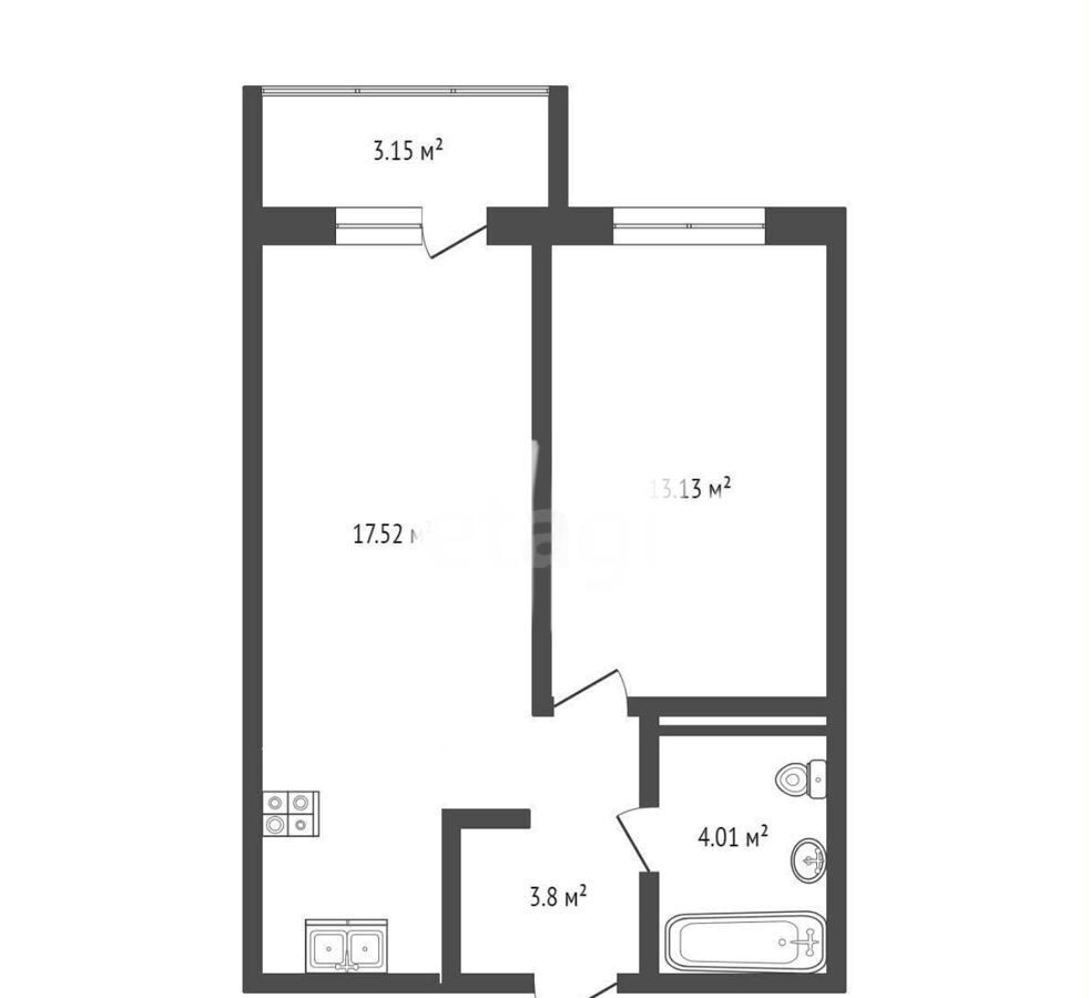 квартира г Тюмень р-н Центральный ул 2-я Луговая 24к/3 фото 13