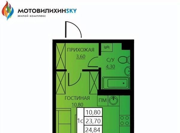 квартира г Пермь р-н Мотовилихинский ул Гашкова 18к/2 56 поз фото 1