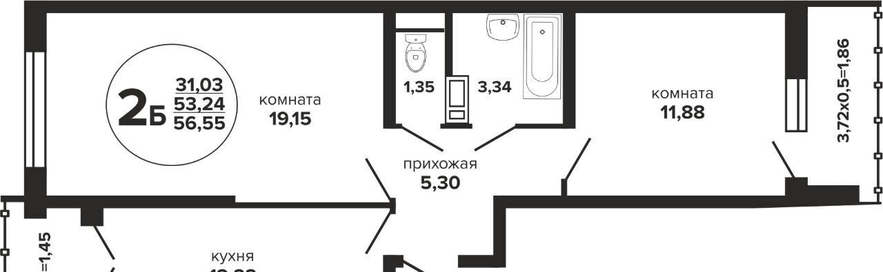 квартира г Краснодар р-н Прикубанский ул Российская 257/7 1 фото 1