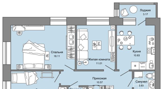 квартира р-н Заволжский Новый Город 7-й кв-л, сад фото