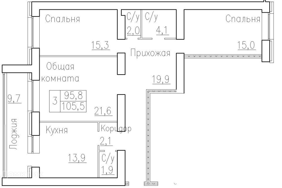 квартира р-н Новосибирский рп Краснообск мкр 3 15/1 фото 1