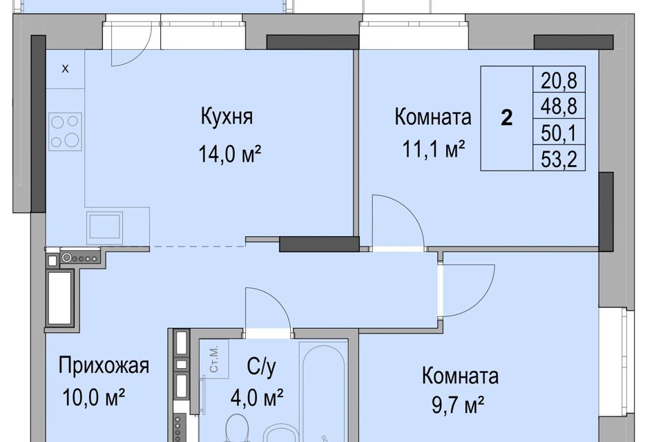 квартира г Ижевск пер Ботеневский городской округ Ижевск фото 1