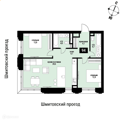 квартира г Москва проезд Шмитовский Центральный административный округ фото 1