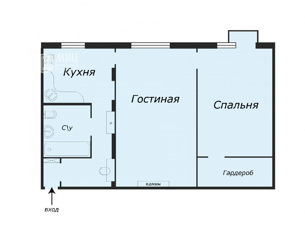 квартира г Москва ул Маршала Бирюзова 41 поле, Октябрьское фото 13