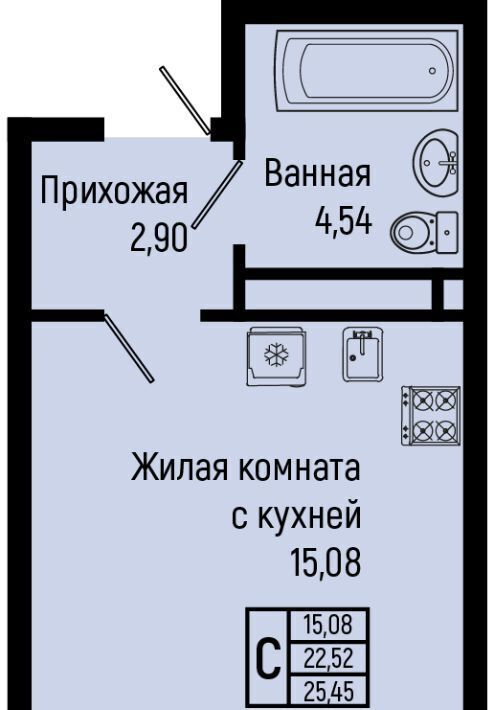 квартира р-н Туапсинский с Ольгинка мкр 3-й 21 фото 1