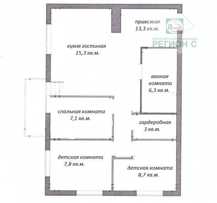 квартира г Архангельск Октябрьский проезд Приорова Н.Н. 3 фото 22