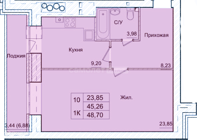 квартира г Калуга проезд 3-й Академический 8 городской округ Калуга фото 6