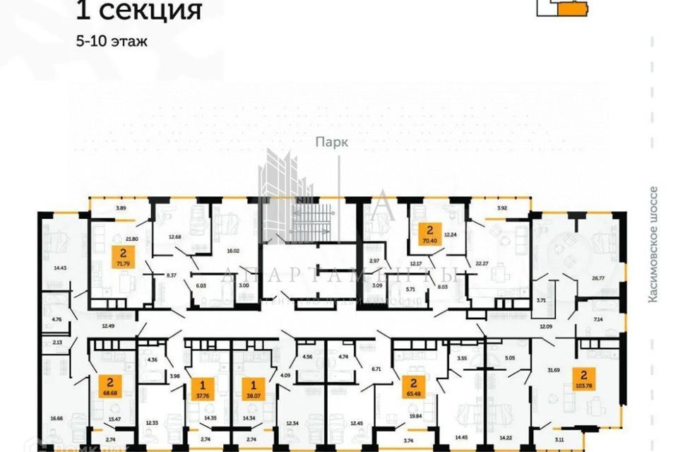 квартира г Рязань ш Касимовское 22 городской округ Рязань фото 6