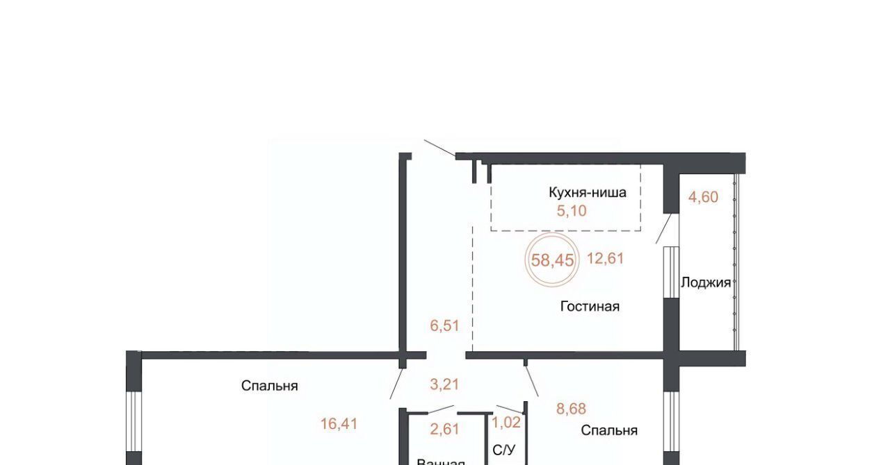 Продам двухкомнатную новостройку в Советском районе в поселке АМЗЕ в городе  Челябинске 58.0 м² этаж 6/17 6137250 руб база Олан ру объявление 117743507